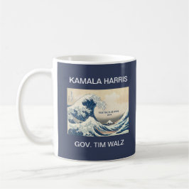 KAMALA HARRIS TIM WALZ BLUE WAVE 2024 KAFFEETASSE