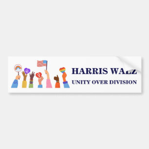 Kamala Harris Tim Walz Einheit Autoaufkleber