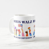 Kamala Harris Tim Walz Einheit Kaffeetasse (Vorderseite Links)