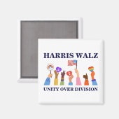 Kamala Harris Tim Walz Einheit Magnet (Vorderseite/Rückseite)