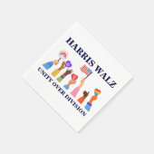 Kamala Harris Tim Walz Einheit Serviette (Ecke)