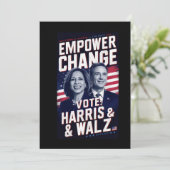 Kamala Harris & Tim Walz Einladung (Stehend Vorderseite)