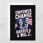 Kamala Harris & Tim Walz Einladung (Vorne/Hinten)