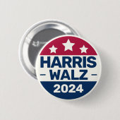 Kamala Harris Tim Walz Kampagne 2024 Präsident Button (Vorne & Hinten)