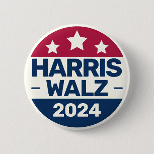 Kamala Harris Tim Walz Kampagne 2024 Präsident Button
