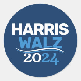 Kamala Harris Tim Walz Kampagne 2024 Präsident Runder Aufkleber
