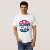 Kamala Harris Tim Walz Kampagne 2024 Präsident T-Shirt (Vorne ganz)