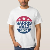Kamala Harris Tim Walz Kampagne 2024 Präsident T-Shirt (Vorderseite)