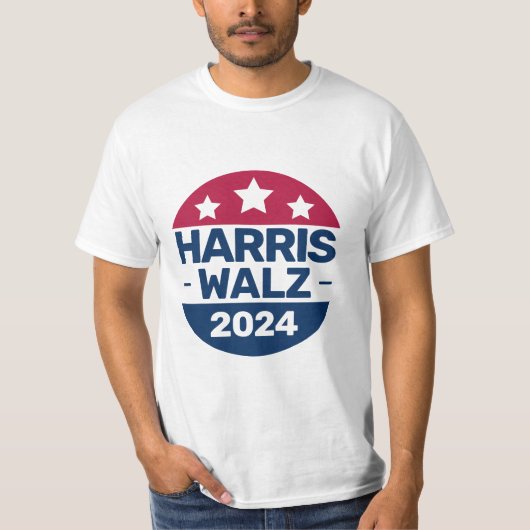 Kamala Harris Tim Walz Kampagne 2024 Präsident T-Shirt (Vorderseite)
