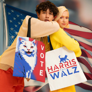 Kamala Harris Tim Walz Kinderlose Katze Frauen wäh Tasche