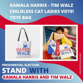 Kamala Harris Tim Walz Kinderlose Katze Frauen wäh Tasche