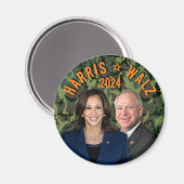 Kamala Harris Tim Walz Präsident Camouflage für Fo Magnet (Vorderseite/Rückseite)