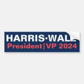 Kamala Harris Tim Walz Präsident | Vizepräsident 2 Autoaufkleber (Vorne)