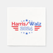 Kamala Harris Tim Walz Wahl 2024 Serviette (Vorderseite)