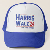 Kamala Harris Tim Walz Waltz für die Menschen 2024 Truckerkappe (Vorderseite)