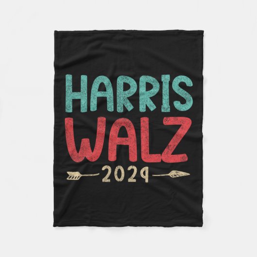 Kamala Harris Tim Walz Waltz Harris Walz 202 Fleecedecke (Vorderseite)