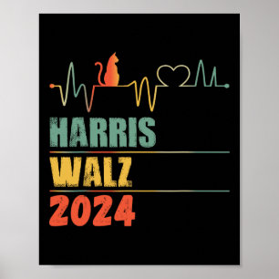 Kamala Harris Tim Walz Waltz Harris Walz 202 Poster