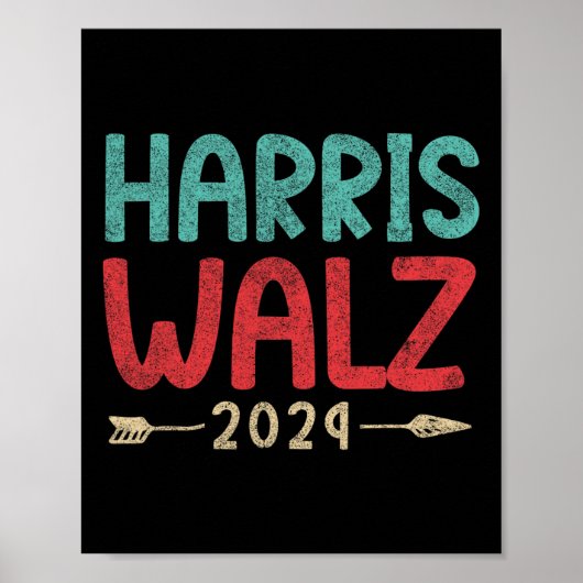Kamala Harris Tim Walz Waltz Harris Walz 202 Poster (Vorne)