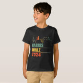 Kamala Harris Tim Walz Waltz Harris Walz 202 T-Shirt (Vorne ganz)
