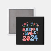Kamala Harris Tim Walz Waltz Magnet (Vorderseite/Rückseite)