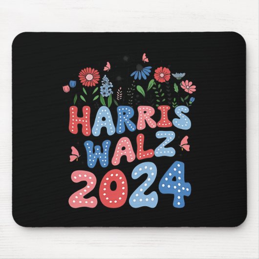Kamala Harris Tim Walz Waltz Mousepad (Vorne)
