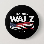 Kamala Harris Tim Walz Waltz Wahl 2024 Button (Vorderseite)
