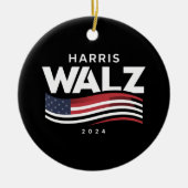 Kamala Harris Tim Walz Waltz Wahl 2024 Keramik Ornament (Vorne)
