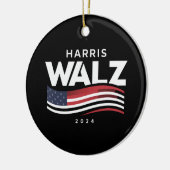 Kamala Harris Tim Walz Waltz Wahl 2024 Keramik Ornament (Links)