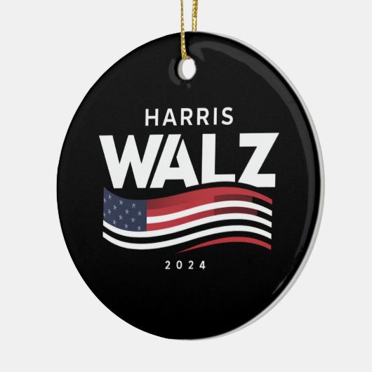 Kamala Harris Tim Walz Waltz Wahl 2024 Keramik Ornament (Links)