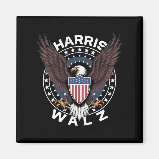 Kamala Harris Tim Walz Waltz Wahl 2024 Magnet (Vorne)