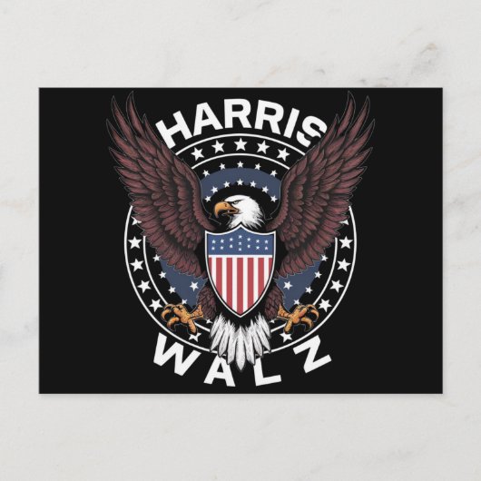 Kamala Harris Tim Walz Waltz Wahl 2024 Postkarte (Vorderseite)