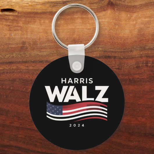 Kamala Harris Tim Walz Waltz Wahl 2024 Schlüsselanhänger (Vorderseite)