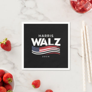 Kamala Harris Tim Walz Waltz Wahl 2024 Serviette