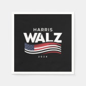 Kamala Harris Tim Walz Waltz Wahl 2024 Serviette (Vorderseite)