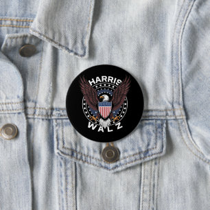 Kamala Harris Tim Walz Walzer 2024 Wahl Button