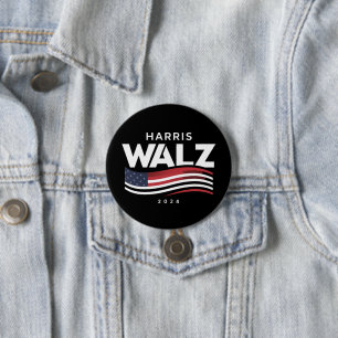 Kamala Harris Tim Walz Walzer 2024 Wahl Button