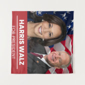 Kamala Harris Tim Walz Wandteppich (Vorderseite (Horizontal))