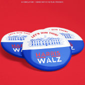 Kamala Harris, Tim Walz White House Lasse den Gewi Button