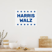 Kamala Harris Tim Walz Yard Poster (Küche)