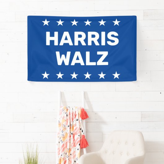 Kamala Harris Tim Walz Yard-Zeichen Banner (Insitu)