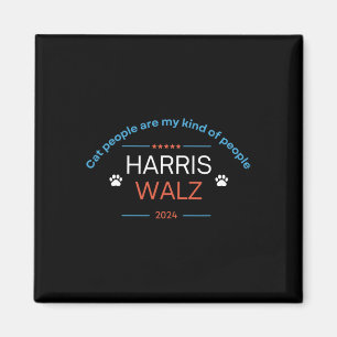 Kamala Harris Tim Wheimer 2024 Cat People sind mei Magnet