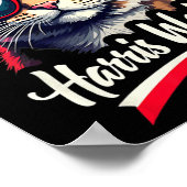 Kamala Harris Tim Wheimer Niedlich Cat Präsident F Poster (Ecke)