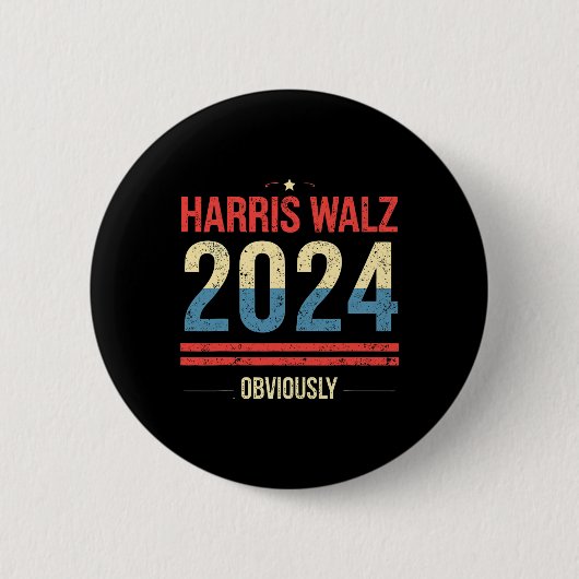 Kamala Harris Tim Wheimer Offensichtlich Apparel V Button (Vorderseite)