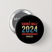 Kamala Harris Tim Wheimer Offensichtlich Apparel V Button (Vorne & Hinten)