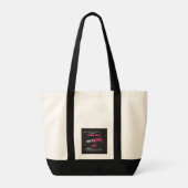 Kamala Harris Tote Bag. Schwarzes Logo Tragetasche (Rückseite)