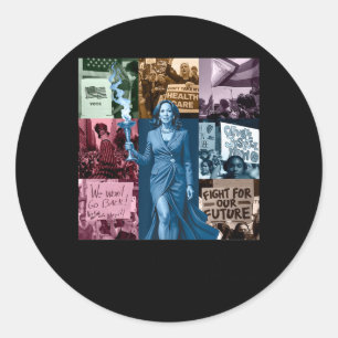 Kamala Harris Tour 2024 in meiner Wahlperiode Frau Runder Aufkleber