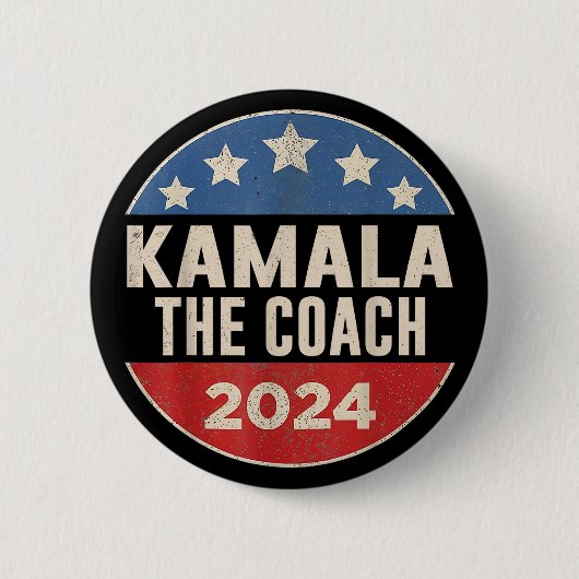 Kamala Harris und der Coach Button (Vorderseite)