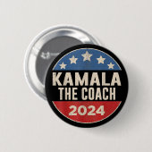 Kamala Harris und der Coach Button (Vorne & Hinten)