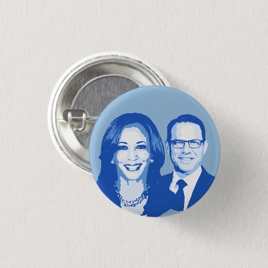 Kamala Harris und Josh Shapiro Button (Vorne & Hinten)