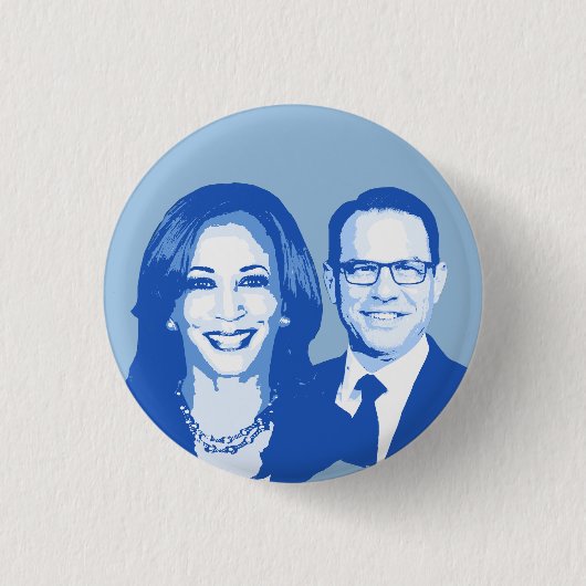Kamala Harris und Josh Shapiro Button (Vorderseite)